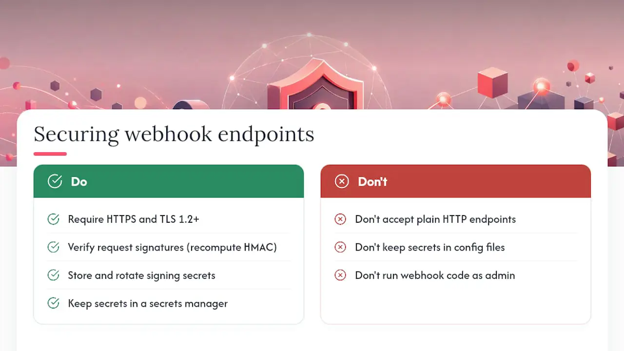How Do You Secure a Helpdesk Webhook Endpoint? Overview diagram