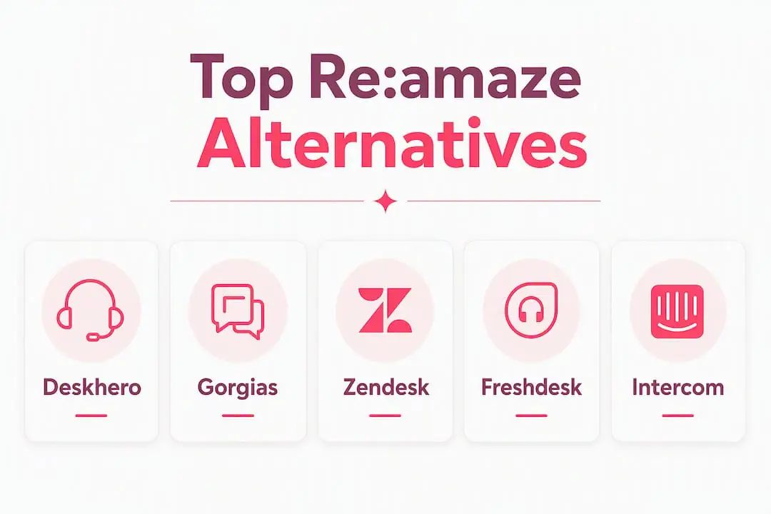 Infographic showing top Re:amaze alternatives ranked