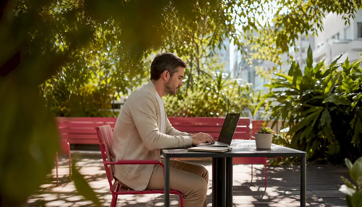 Support agent engaging with AI helpdesk system