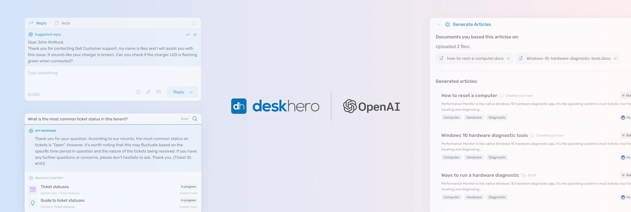 PrintPro: Optimizing Helpdesk Services with Deskhero's AI Capabilities
